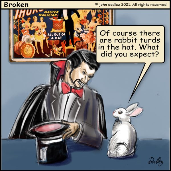 Broken Comics| Magician and his Rabbit